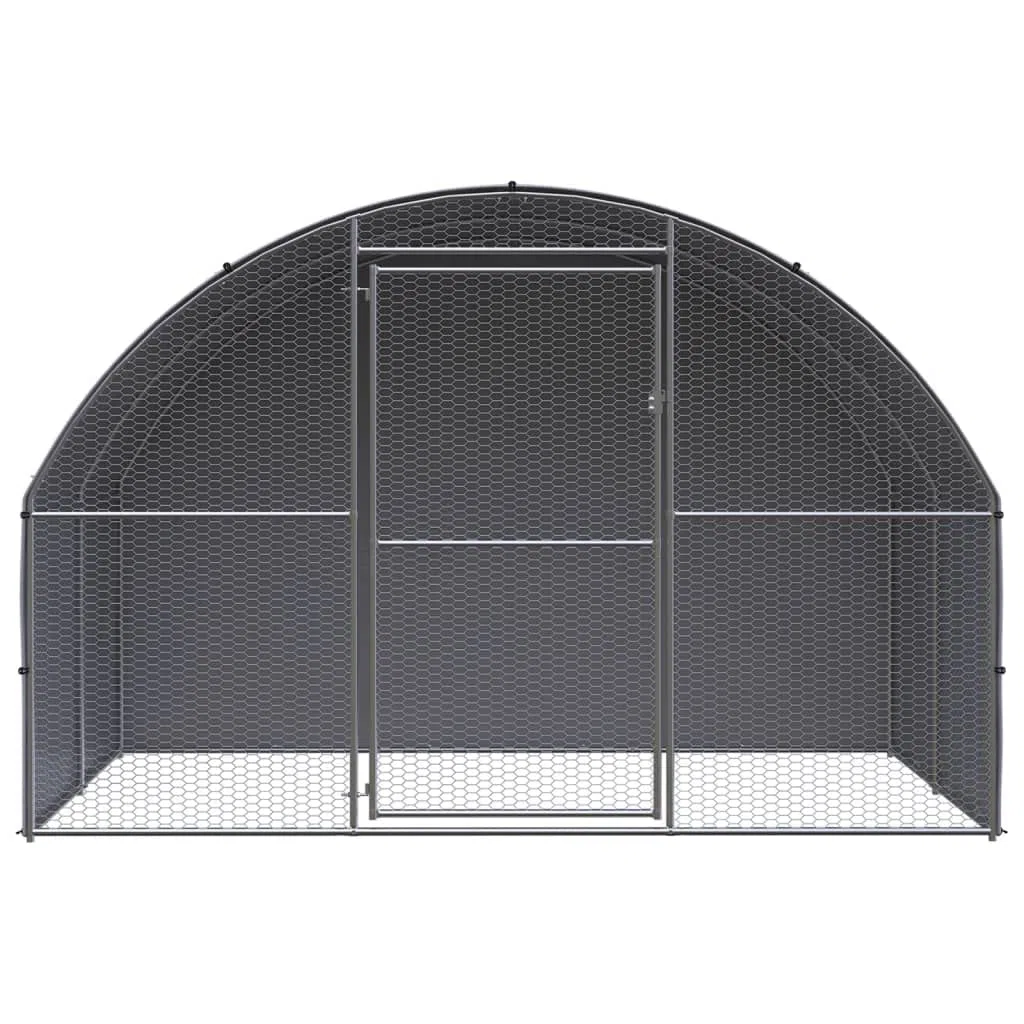 vidaXL Gallinero de Exterior de Acero Galvanizado 3x2x2m Jaula Pollos Gallinas