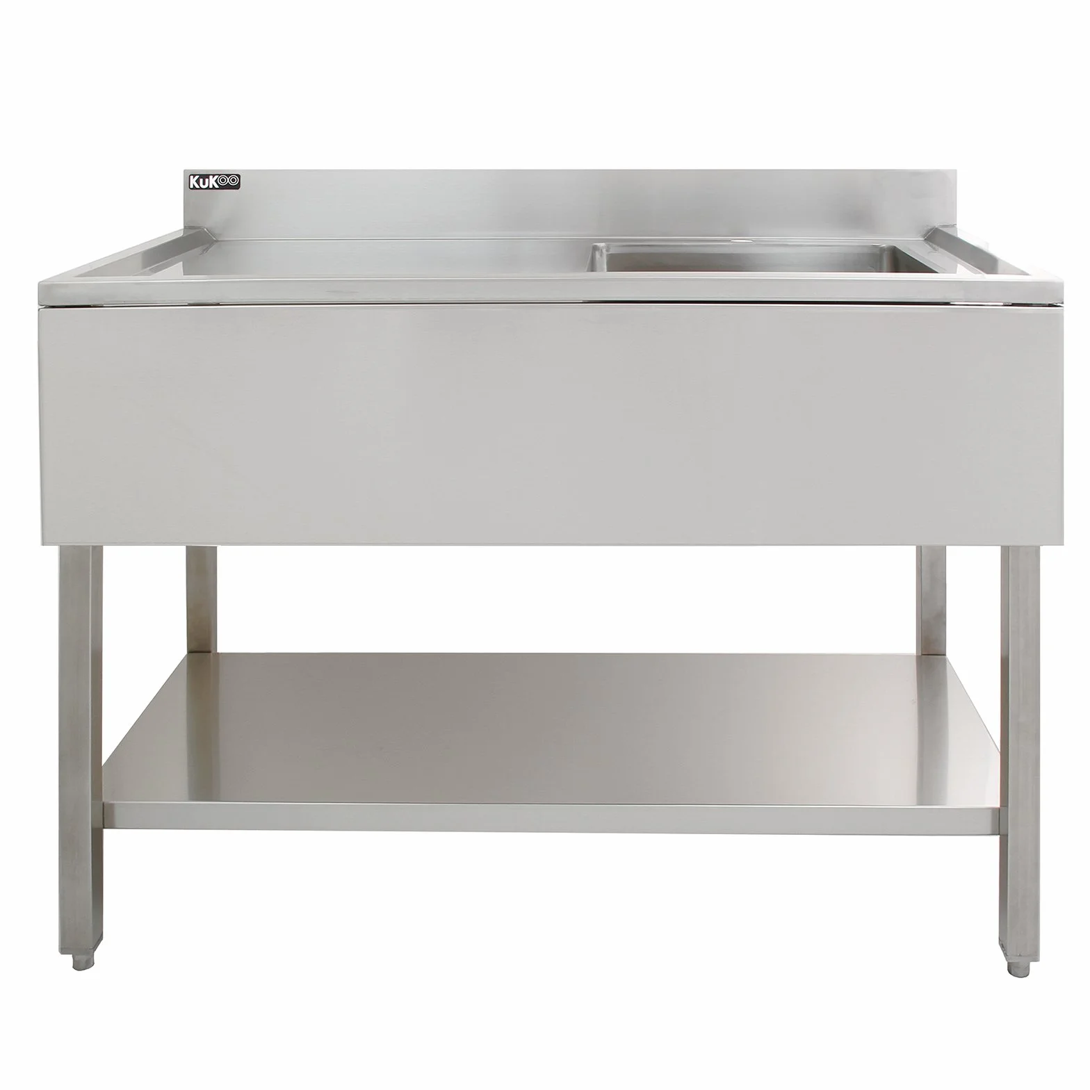Fregadero de Cocina 1 Seno con Escurridor Izquierda 120x60x90cm Colador Grifo Salpicadero Lavaplatos Pila