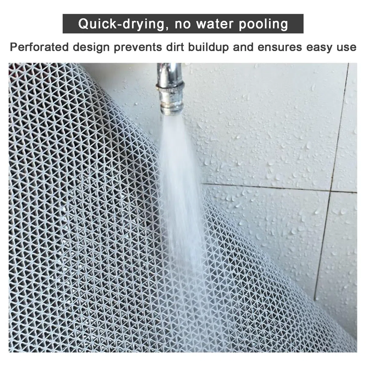 Alfombrillas antideslizantes de PVC, fáciles de cortar, resistentes para baño, ducha, cocina