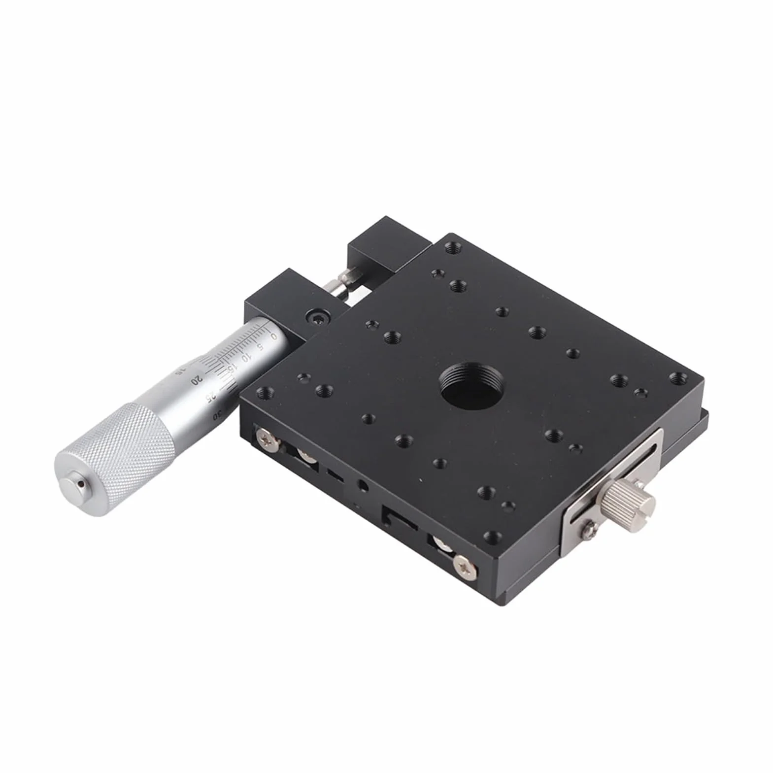 Mesa lineal manual XY de 2 ejes mesa deslizante de alta precisión con movimiento lineal de rodillos cruzados mesa deslizante con cojinetes de recorte y accionamientos mecánicos par