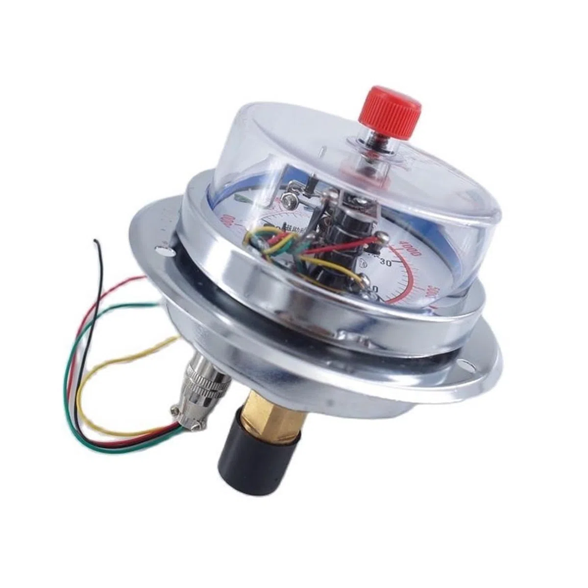 Manómetro de contacto eléctrico sísmico de borde de correa axial YNXC-100ZT asistencia magnética de 1.6MPA, control de límite superior e inferior de 0-60MPA(0-1MPA)