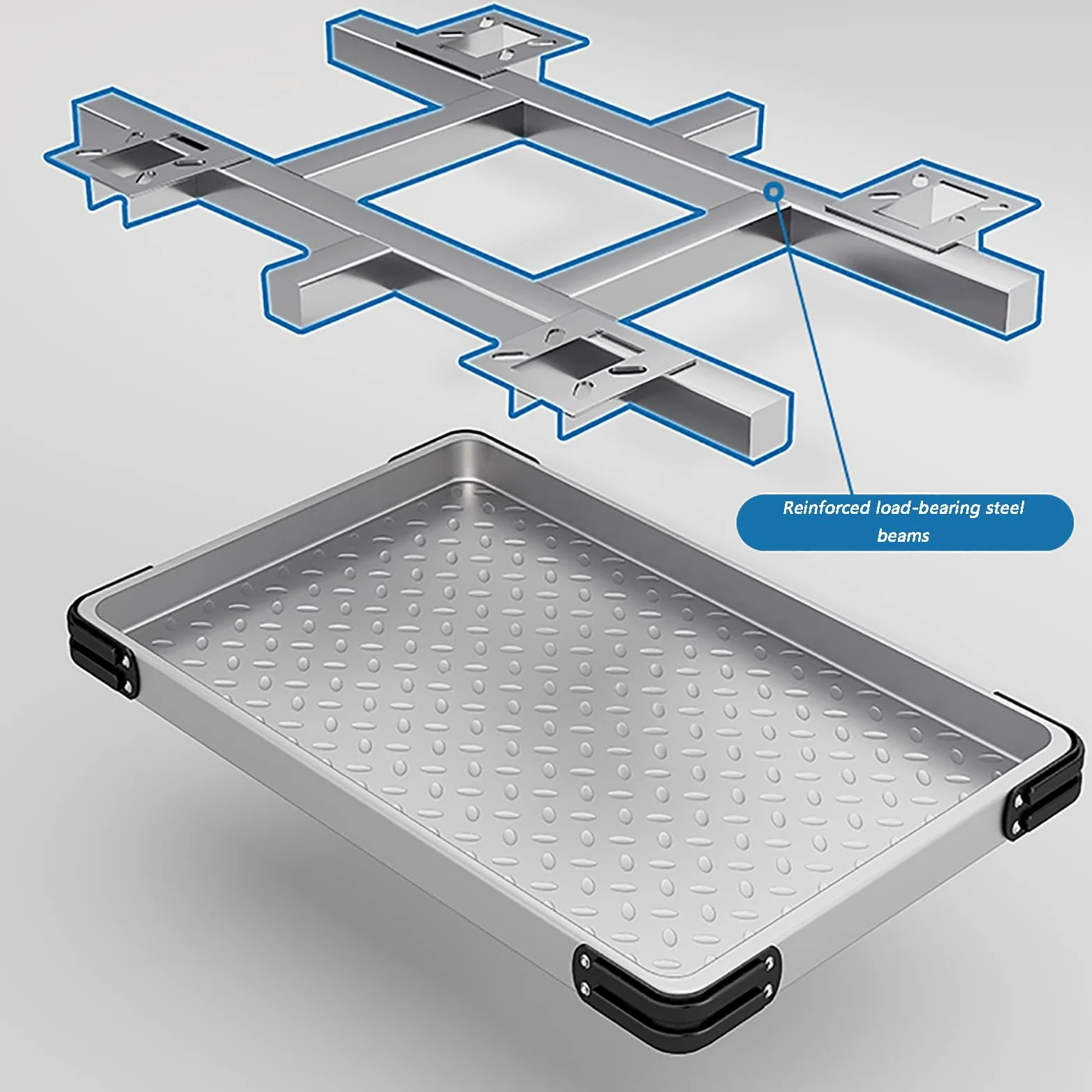 Carro de Plataforma, Carretilla de Plataforma Resistente de 350 kg, Carretilla Manual Resistente con asa, Carro de Plataforma rodante para elevación de Cargas Pesadas
