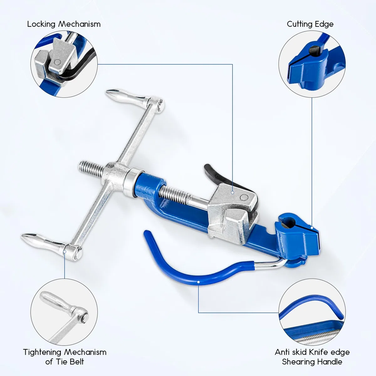 Tensor de fleje, Herramientas de bandas Herramienta de tensor de acero inoxidable Alicate de Flejado Manual Strapping Gear Bander de Paquetes de Bandas de Metal o Acero