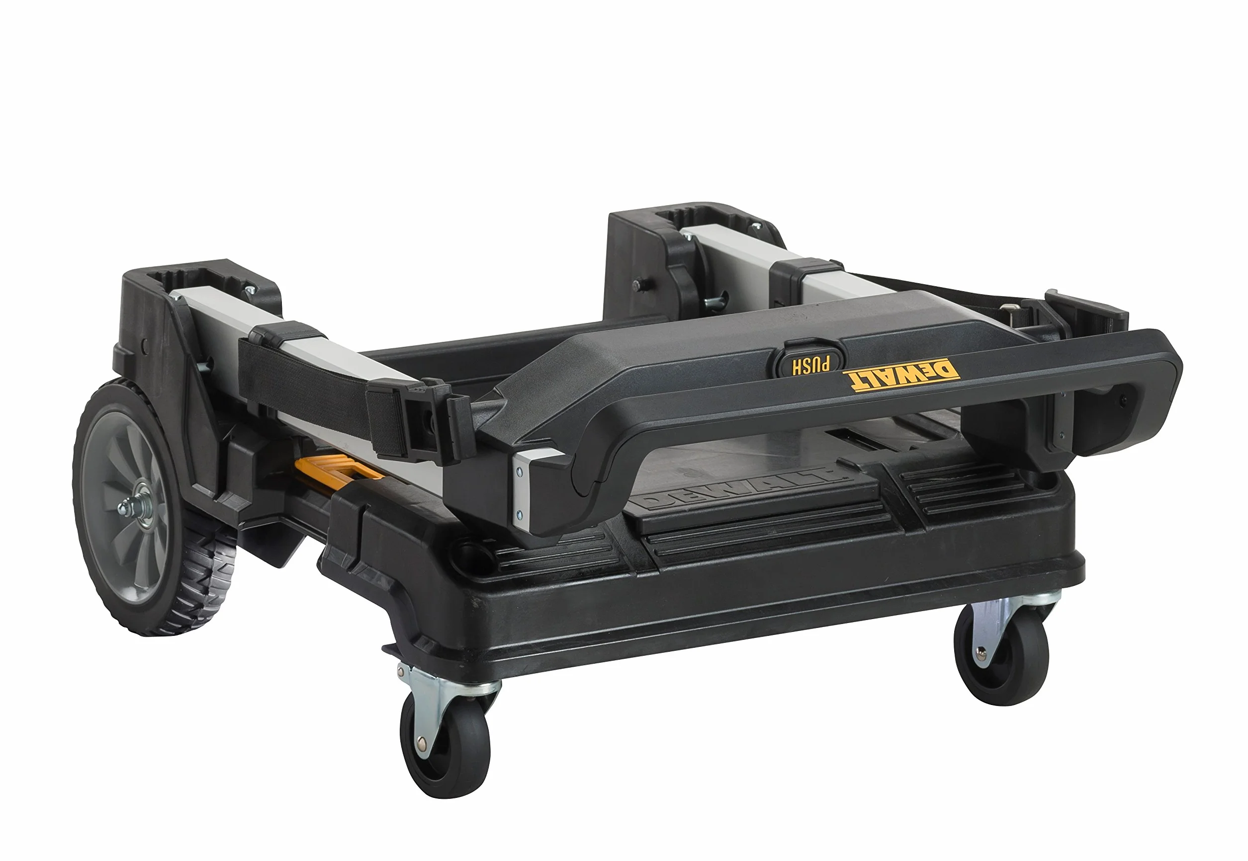 DEWALT DWST1-71196, Trolley, Sistema de transporte para almacenamiento TSTAK, 2 ruedas giratorias 360º con freno y 2 ruedas fijas Ø 180mm, Alta resistencia, Capacidad máxima 100 kg