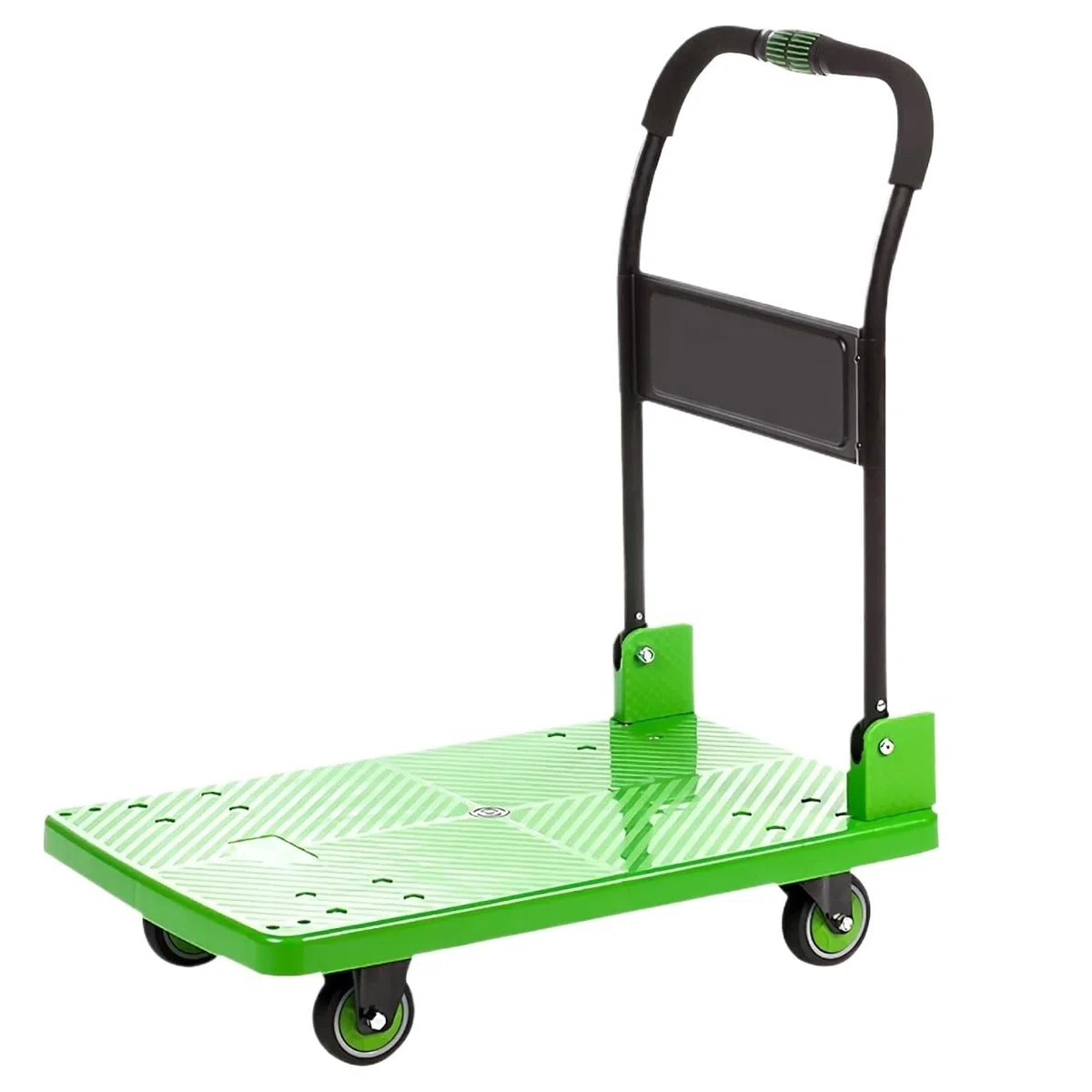 Carretillas Plegables Plataforma Carretilla De Plataforma Manual, Carretilla De Plataforma Plana con Ruedas Y Asa De Metal, Carretilla De Empuje Rodante Carro Transporte(90 * 60)