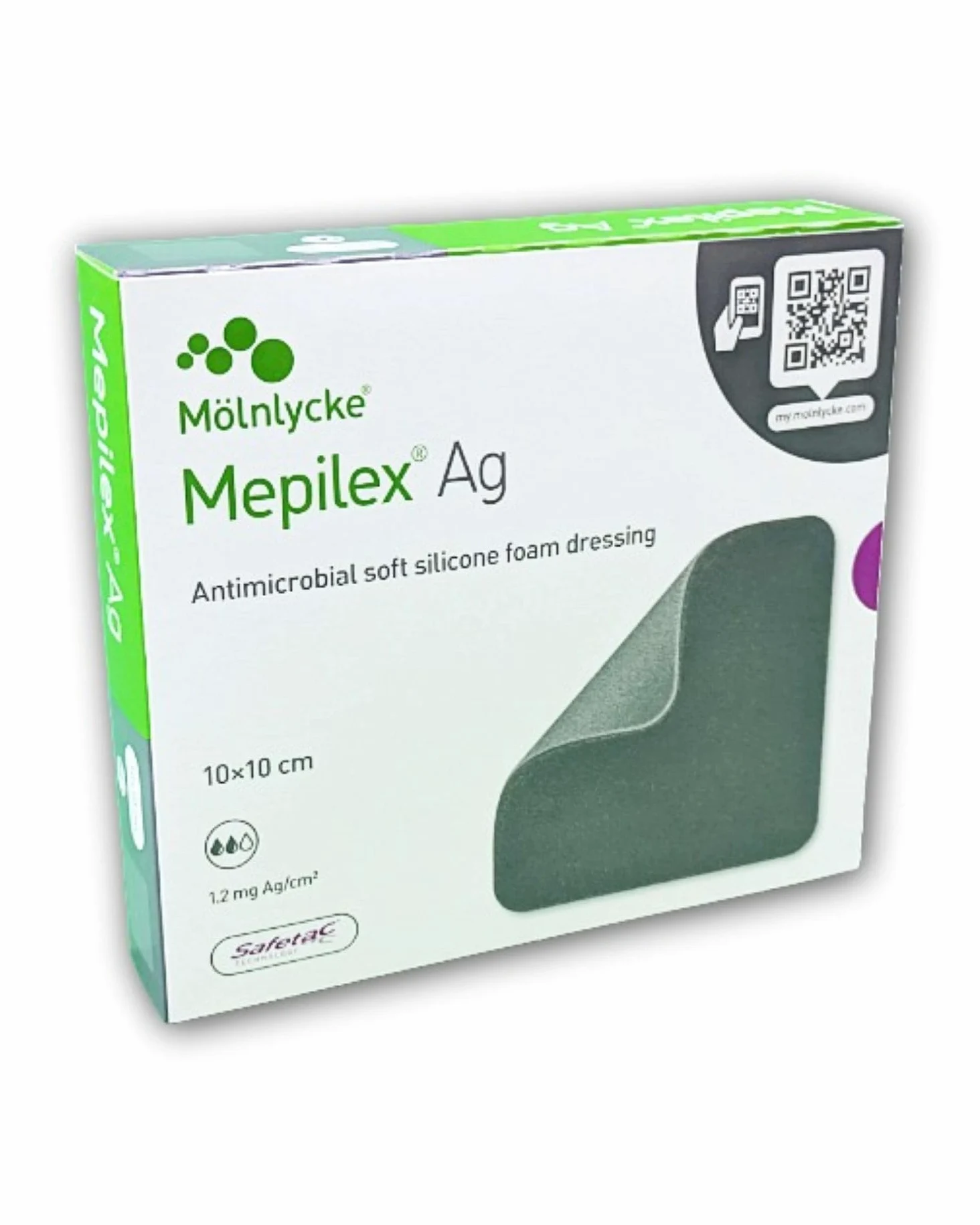 Molnlycke Mepilex AG - Apósito hidráulico celular, 10 x 10 cm, pack de 5