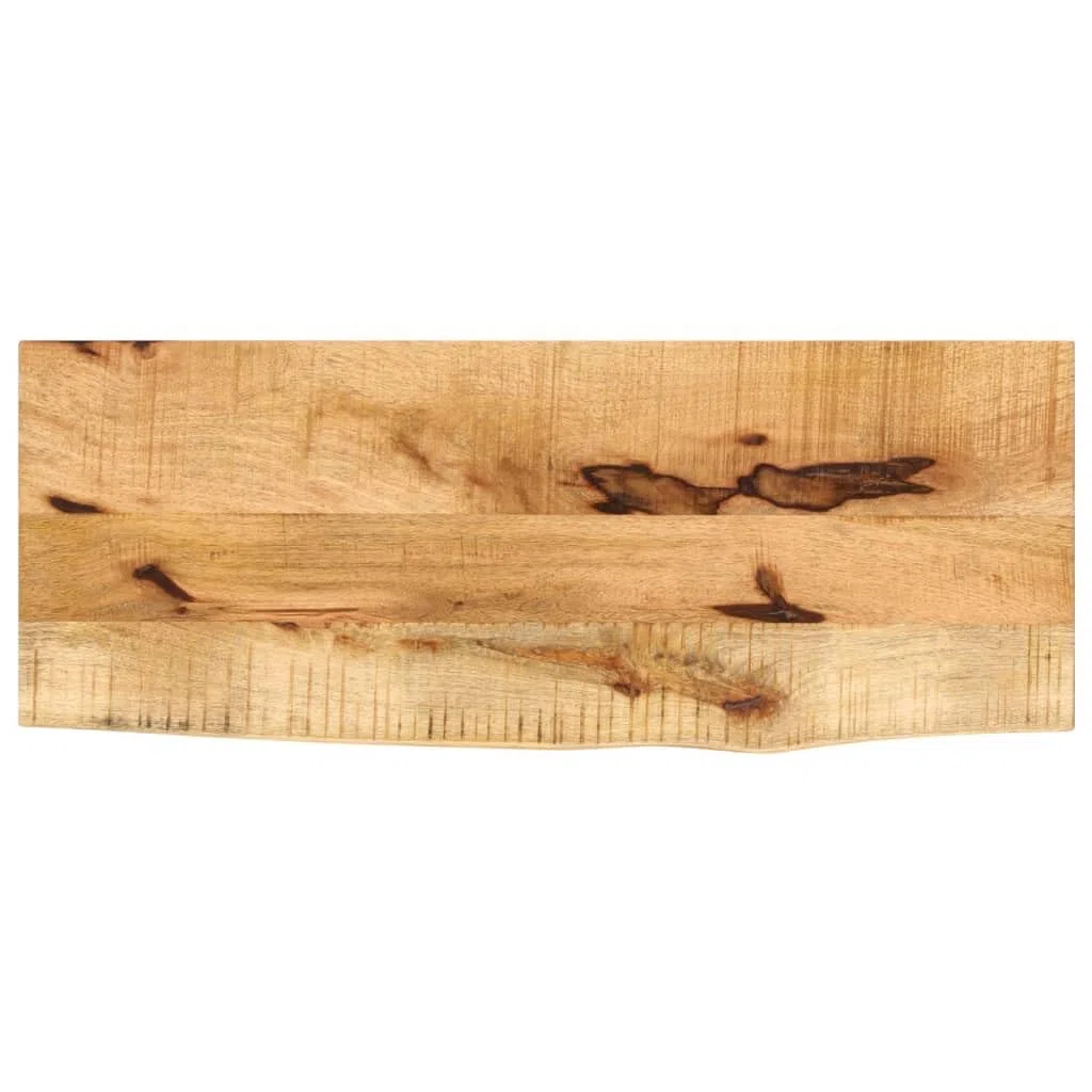 vidaXL Tablero de Mesa Borde Natural Madera Maciza Mango 90x40x3,8 cm, Superficie de Mesa, Tablero de Reemplazo