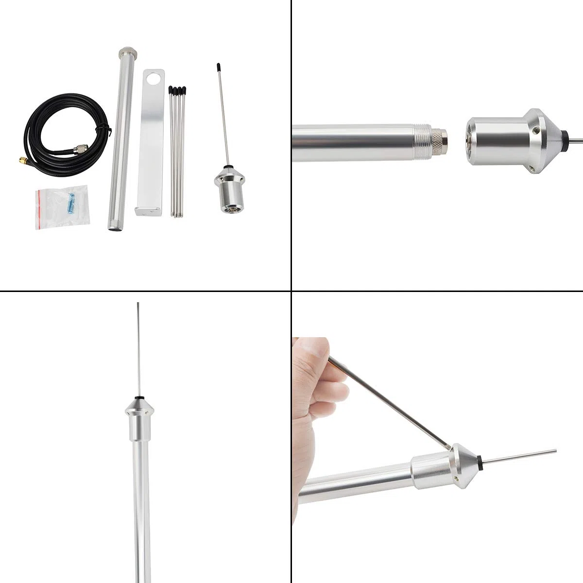 HYS Antena omni, 433 MHz, 3 dbi, 50 ohmios, antena GSM con cable coaxial RG58 de 3 m y conector macho SMA y soporte de montaje