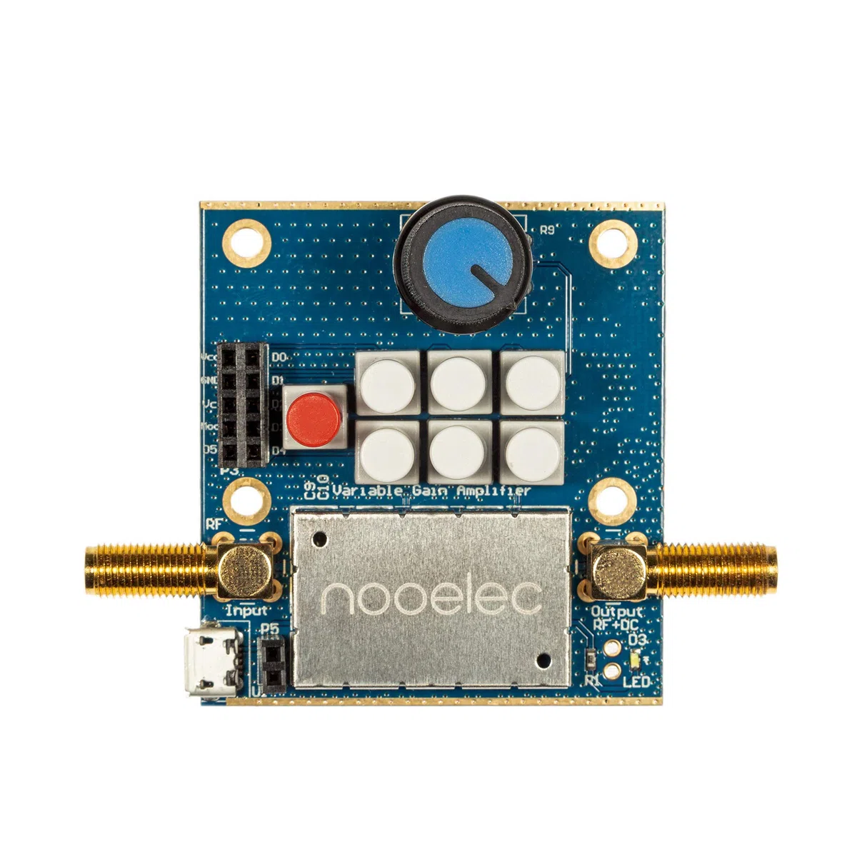 VeGA Barebones - Amplificador de Ganancia Variable de Bajo Ruido (VGA) para Radio Definida por RF y SDR Banda Ancha Capacidad de Frecuencia de 30MHz-4000MHz con Bias Tee y Opciones de Alimentación USB