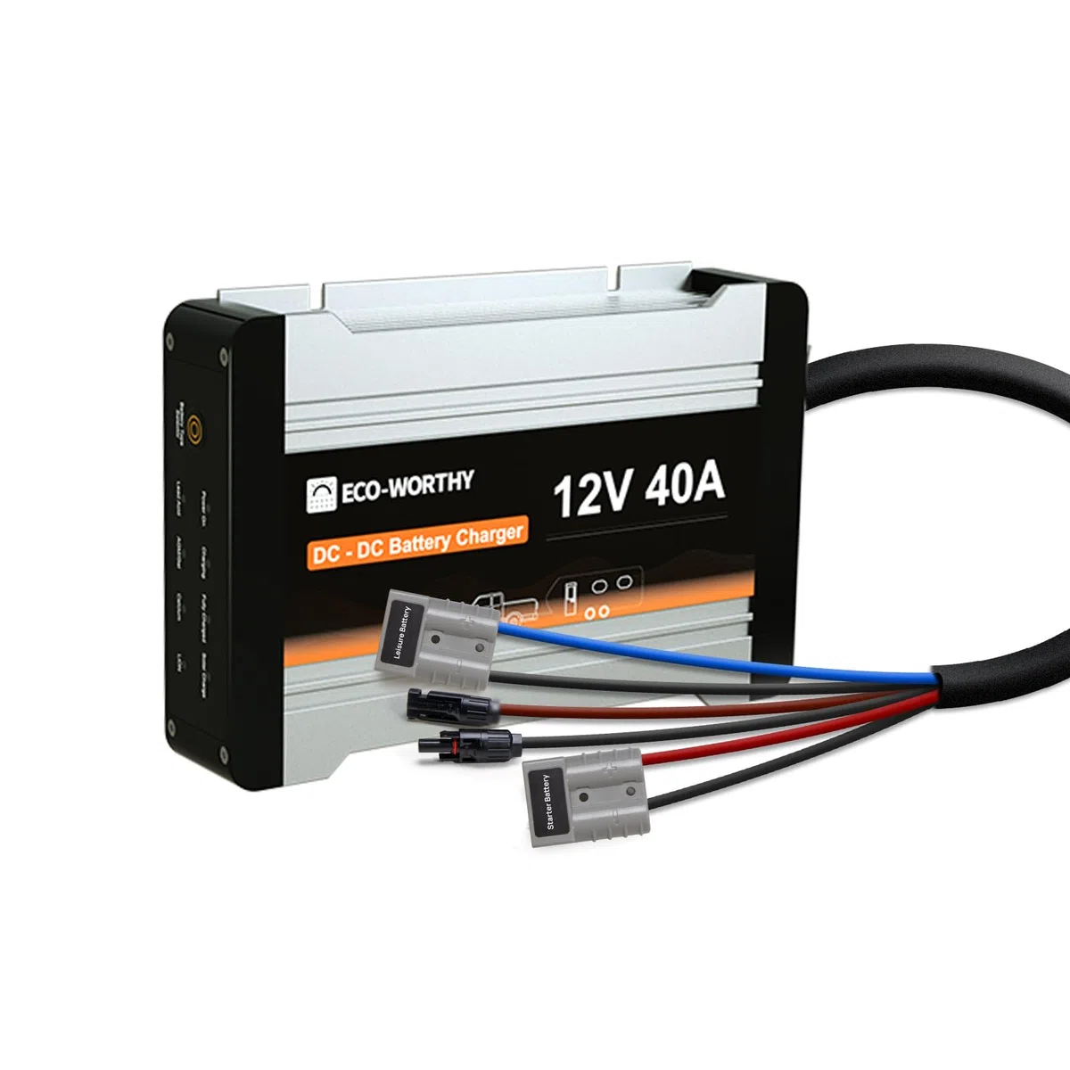 ECO-WORTHY Cargador de batería 12 V 40 A DC-DC para batería LiFePO4, Gel, para autocaravanas, caravanas