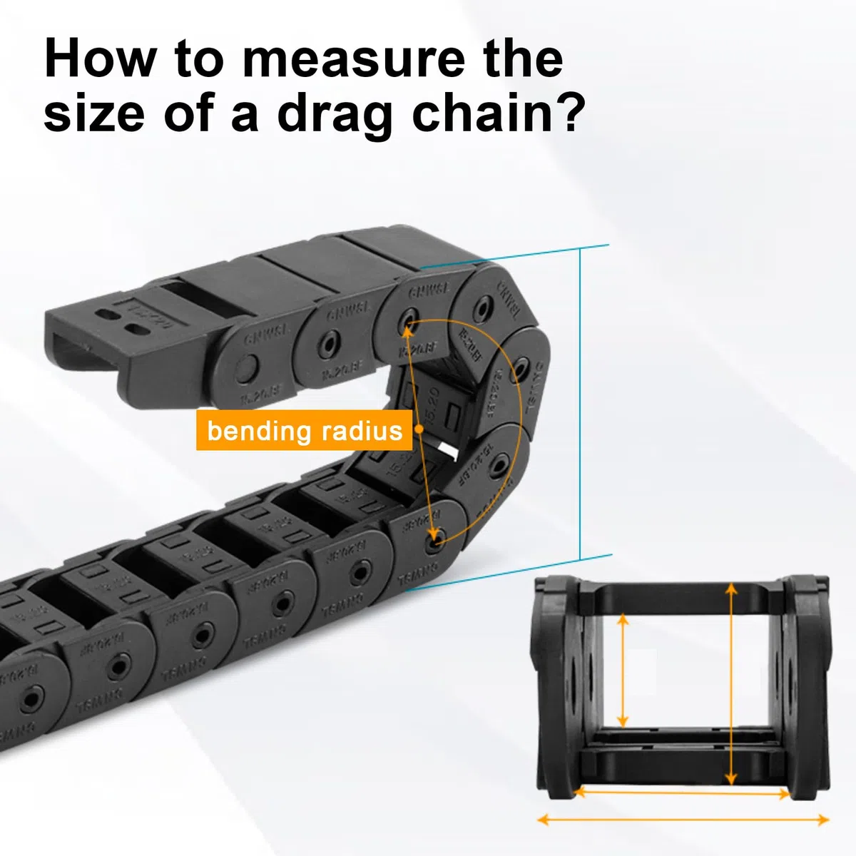 SPORWAY Cadena de arrastre de cable de 15 mm x 30 mm: cadena de energía con destornillador, guía de cable para impresora 3D, máquinas herramientas CNC, brazo robótico