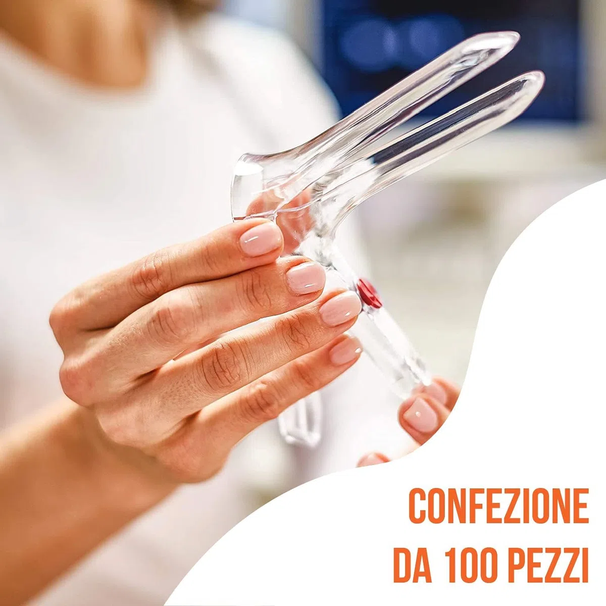 Speculum vaginal desechable con perno central certificado CE, diferentes tamaños (M) PZ100 – HD1005-M