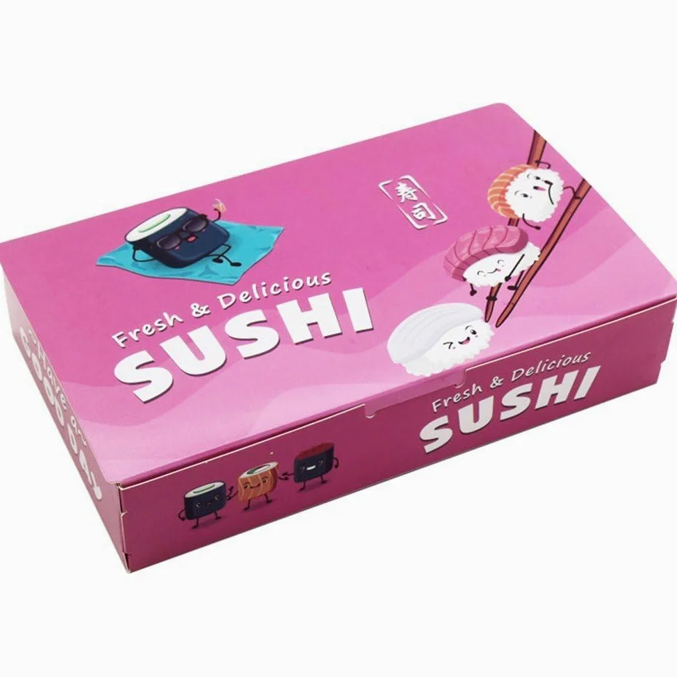 Wudaizhi Cajas De Comida para Llevar, Pequeñas Cajas De Charcutería, Contenedores Desechables para Sushi, Suministro De Embalaje De Bolas De Arroz para Restaurante, 100 Uds.