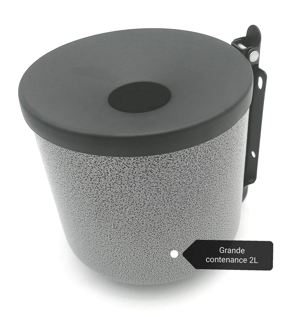 NUISIPRO - Cenicero exterior grande y resistente, capacidad 2 l, montaje en pared