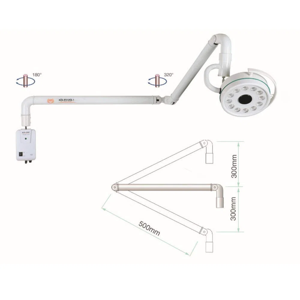 Lámpara de pared cialítica KD-202D-3B 40 000 lux luz blanca
