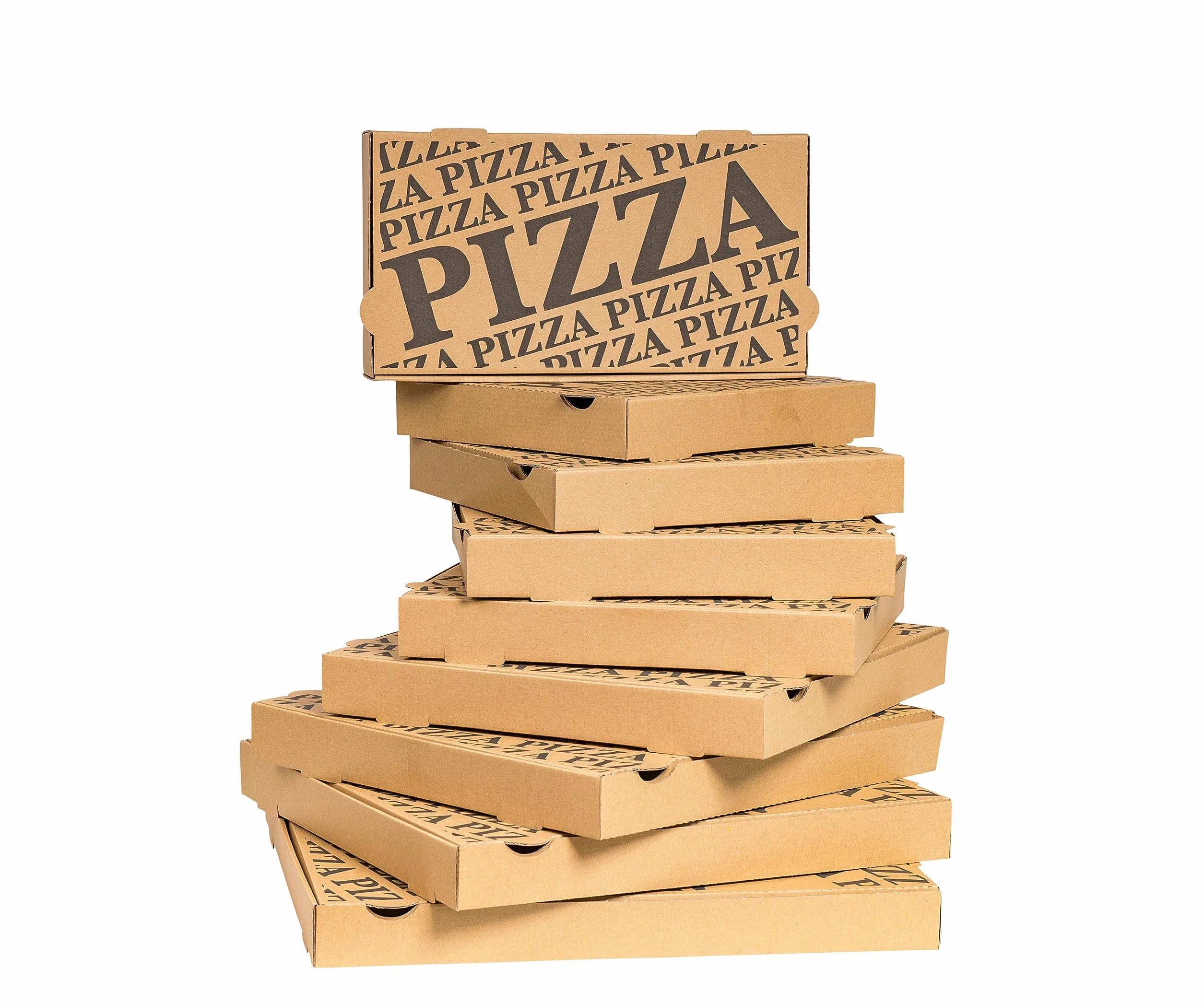 karton-billiger Caja para pizza Calzone Pizzabox (9 tamaños, 100 unidades, incluye licencia de embalaje, 26 x 26 x 4 cm)