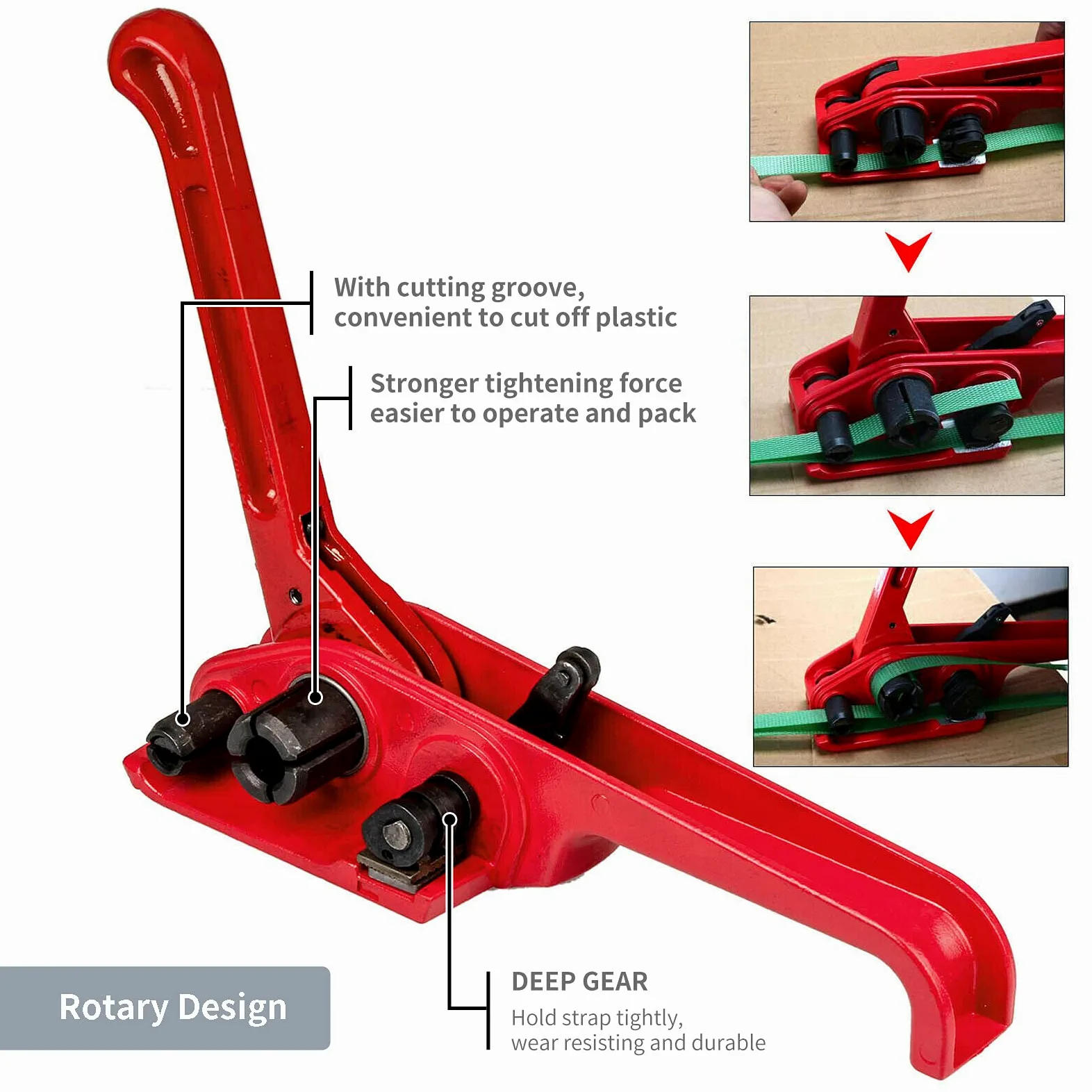 tensor de fleje+sellador de flejes + cinturón de embalaje de 100 m + clips de flejado de paletas 50 piezas, kit de bandas de flejado para correa de flejado de 1/2-3/4 "PET/PP