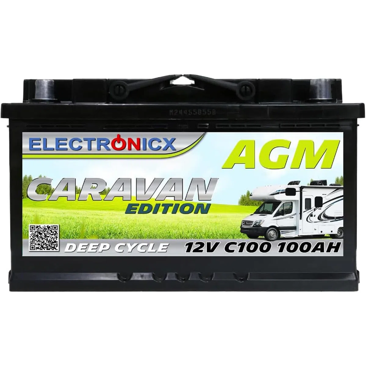 AGM Electronicx 12V 100Ah C100 Deep Cycle Battery Caravan Edition