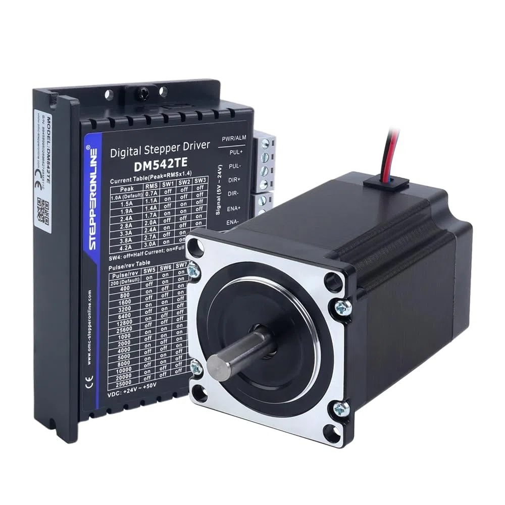 STEPPERONLINE 1 eje motor paso a paso CNC Kit 1.9 Nm Nema 23 Motor paso a paso & Driver 1.0-4.2A 24-50VDC DM542TE