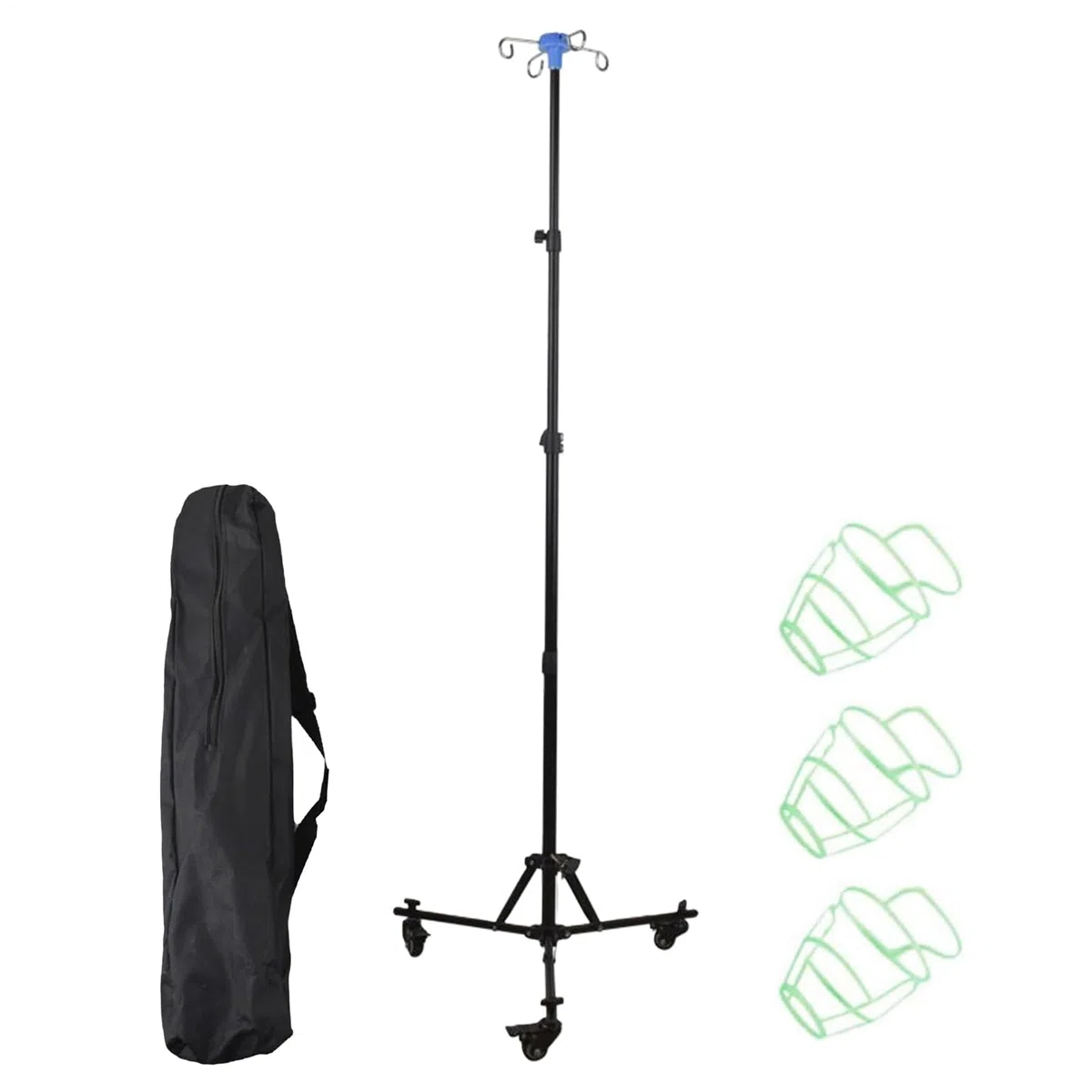 Soporte para Suero con Ruedas | Soporte Intravenoso para Hospital con Gancho para Botella | Equipo Plegable con Ruedas para Clínicas Asistencia Domiciliaria Uso Diario Interior Y Exterior