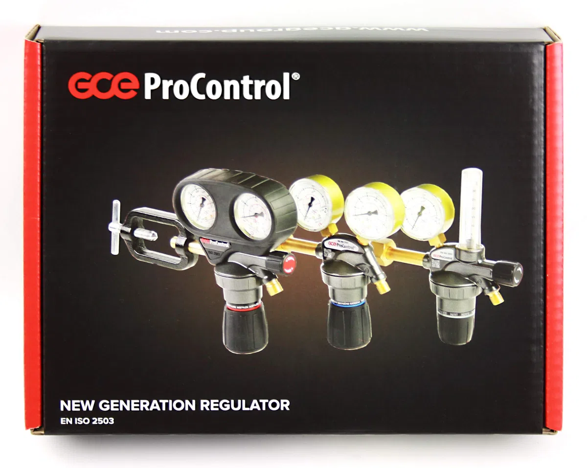 GCE ProControl - Reductor de presión de nitrógeno (0-10 bar), 200 bar, según DIN EN ISO 2503