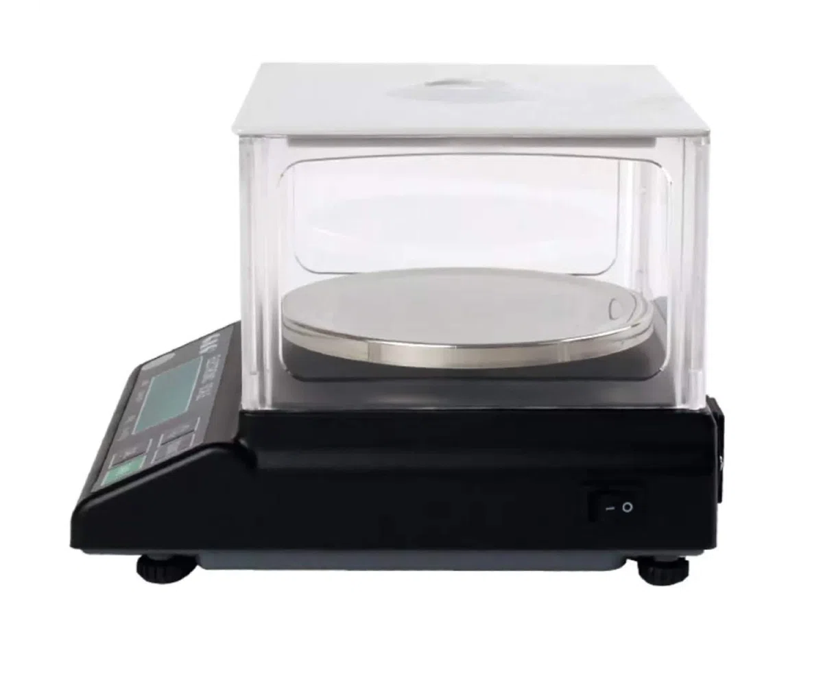 Básculas de Laboratorio Balanzas de Laboratorio Báscula Analítica Electrónica de Precisión de Laboratorio 100 x 0,01 g Pantalla LCD Grande con Interfaz RS232 Conversión de 3 Unidad