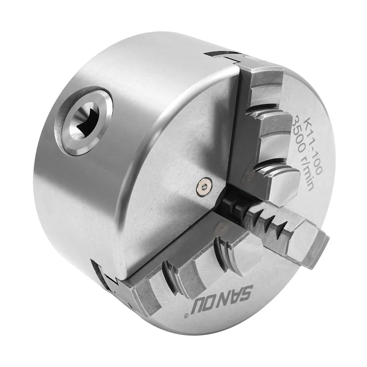 Mandril Giratorio de Metal Autocentrado de 3 Mordazas, Mandril De Torno Autocentrante 100mm, Rango de Sujeción 30-90 mm, para Torno, Rectificadoras, Fresadoras