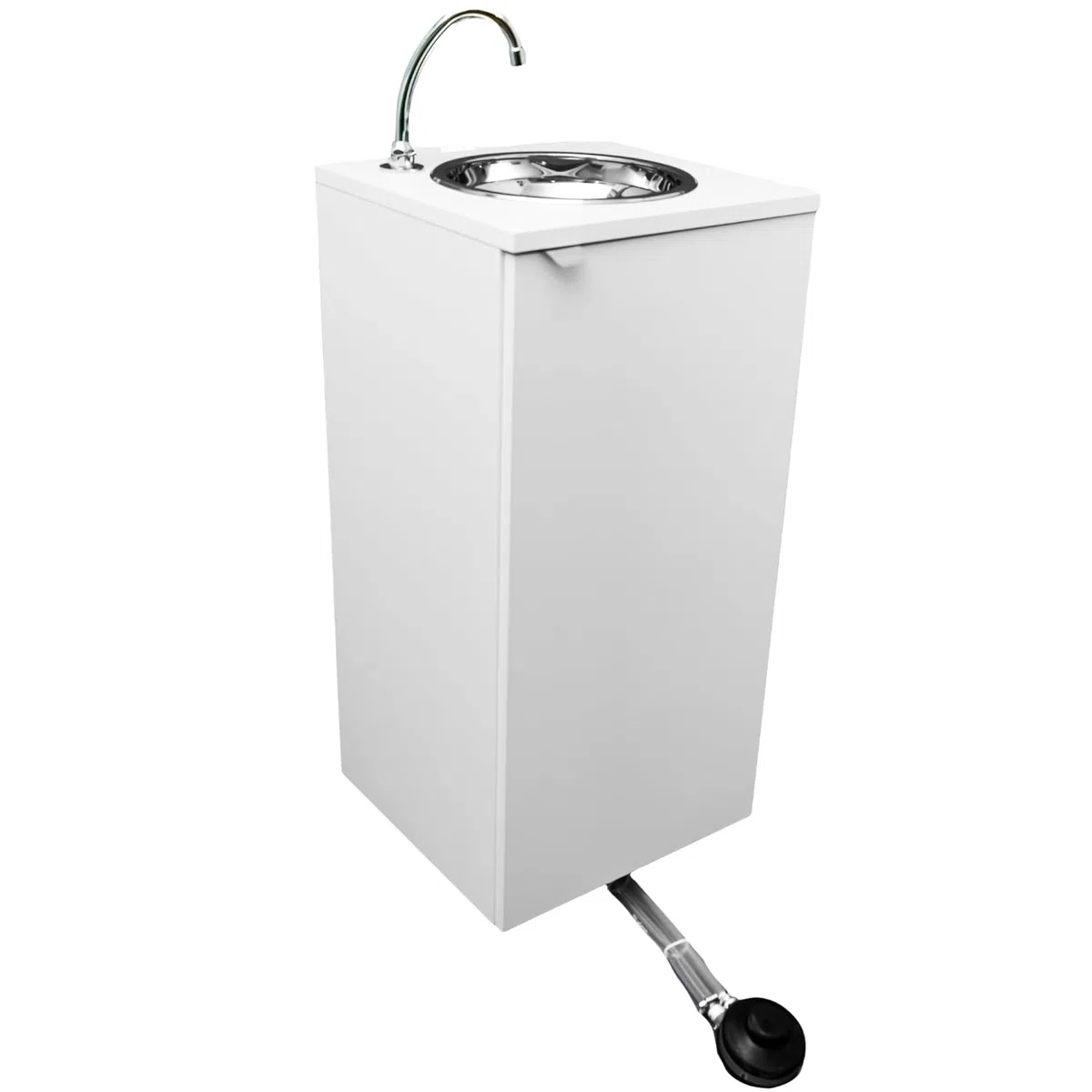 Express Water Basic Blanco Fregadero Lavabo Portátil Acero Inoxidable Mando Pedal