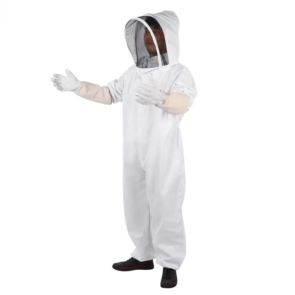 Traje de Protección de Apicultura Profesional Guantes Apicultor Equipo de Protección Mono (L)