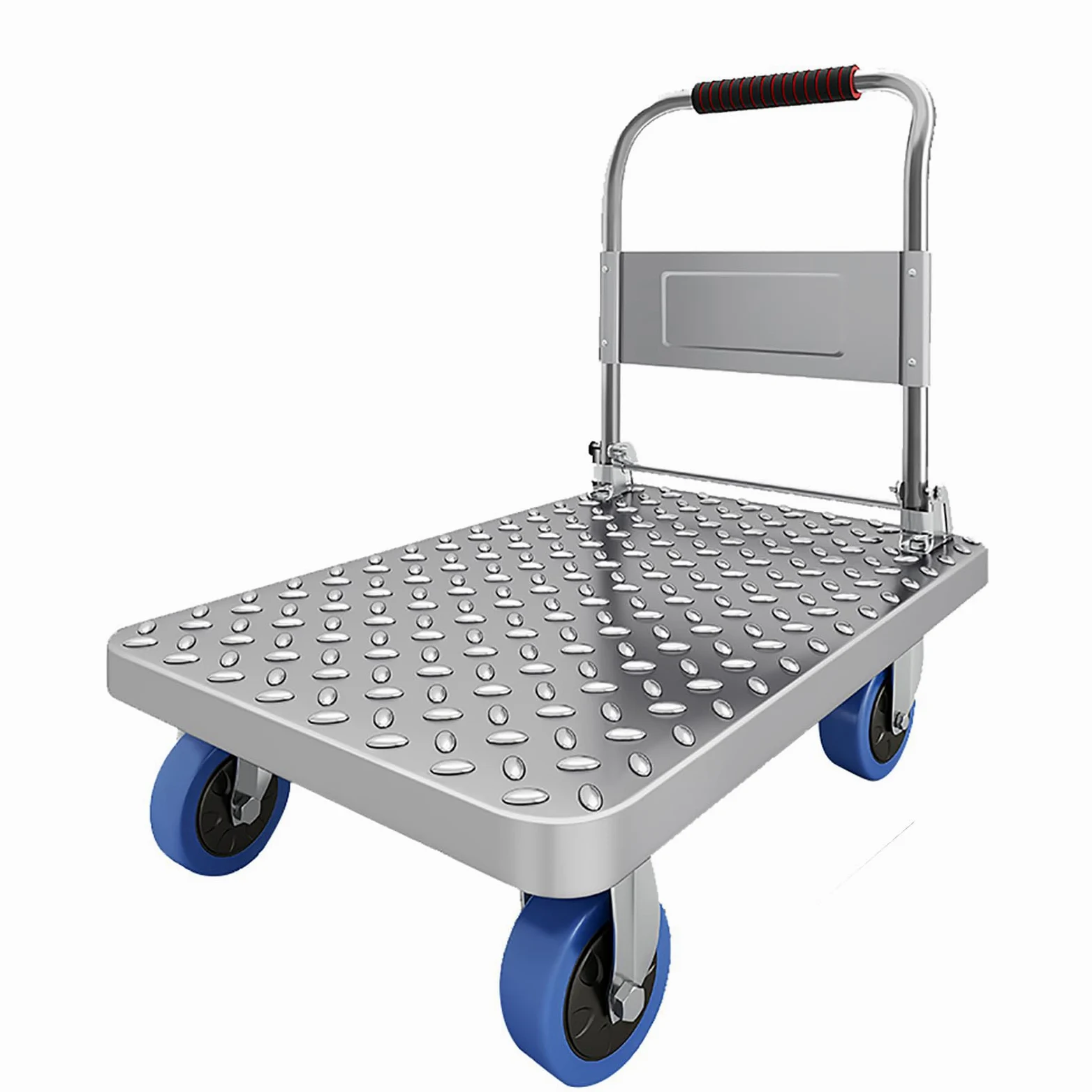 Carro de Plataforma, Carretilla de Plataforma Resistente de 350 kg, Carretilla Manual Resistente con asa, Carro de Plataforma rodante para elevación de Cargas Pesadas