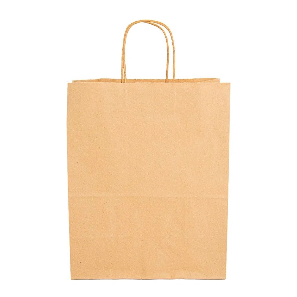 García de Pou - 250 Unidades - Bolsas De Papel Con Asas 80 G/M2 26+14X32 Cm Natural Kraft
