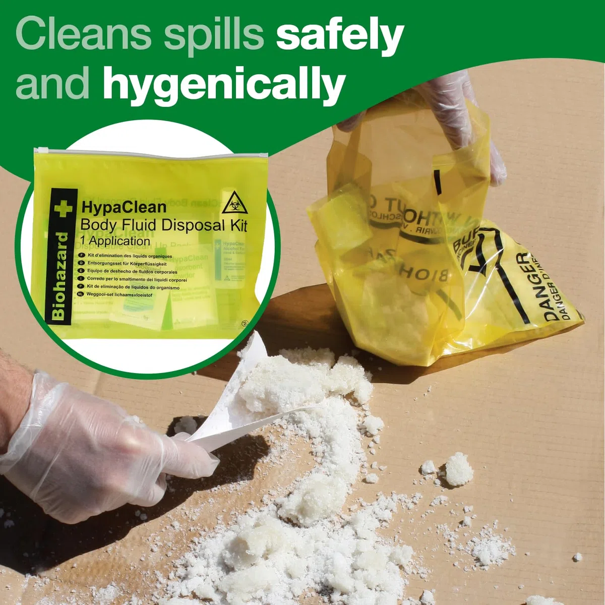Safety First Aid k418 a hypaclean Cuerpo líquido Kit de eliminación