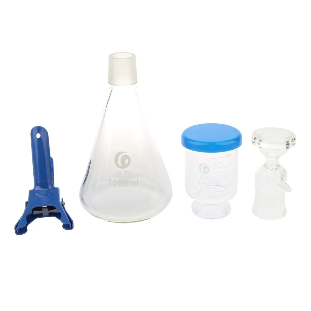 Nueva unidad de filtrado de laboratorio de aparato de filtración de 1000 ml con embudo y abrazadera