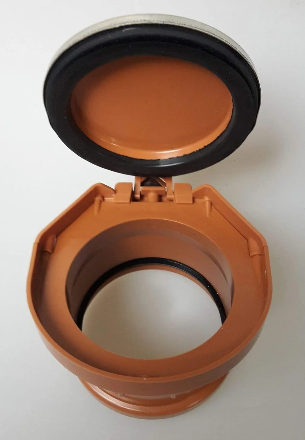 Válvula antirretorno DN 160, cierre antirretorno DN160, con tapa de acero inoxidable con goma de sellado, válvula antirretorno, tapa de tubo (DN160)