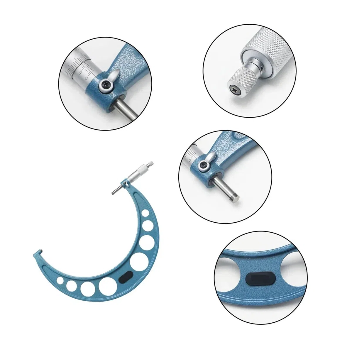 Herramienta de calibre micrométrico exterior de 200-225 mm: instrumento de medición de precisión for proyectos de metalurgia y bricolaje