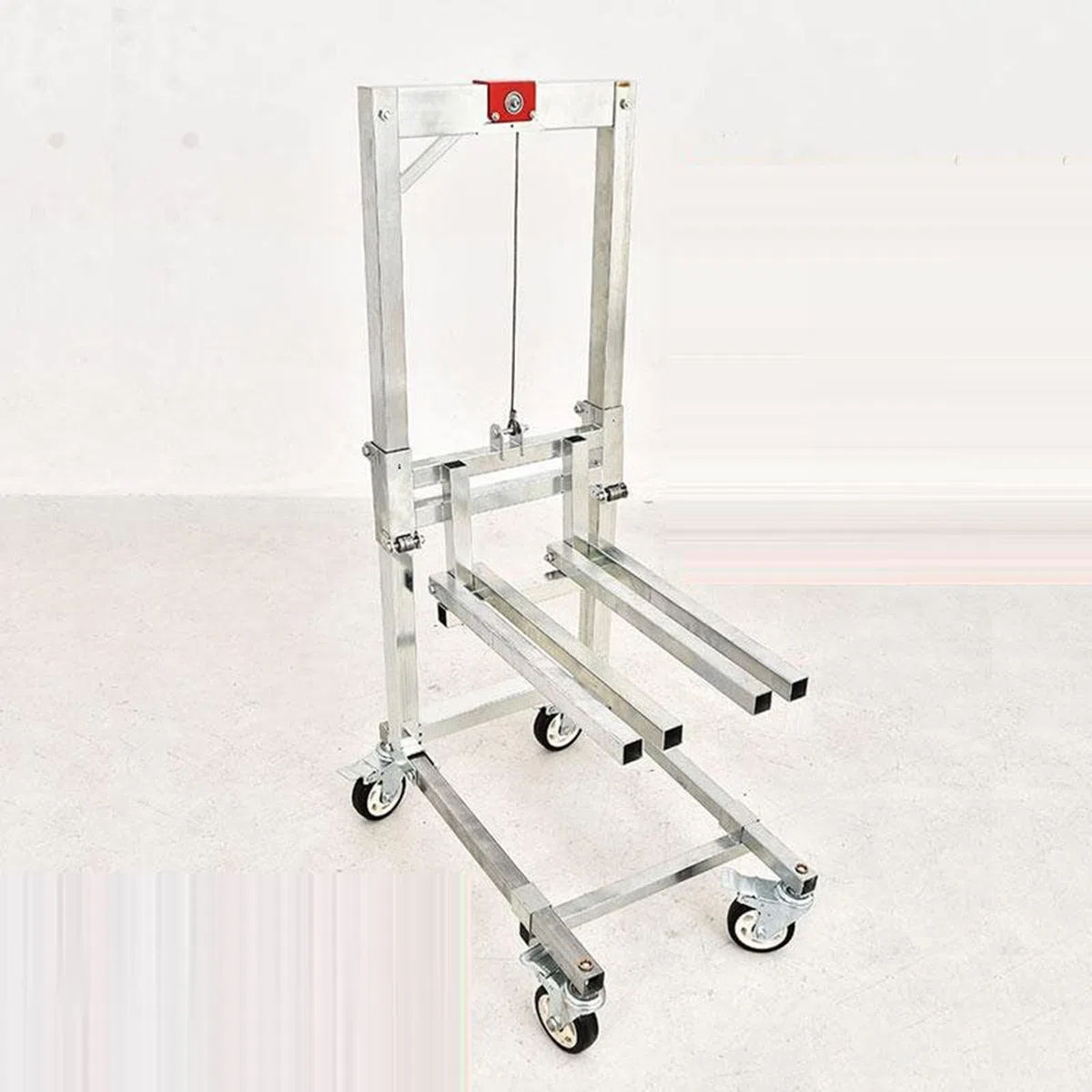 Apilador manual de carretilla elevadora resistente, carrito de elevación plegable, capacidad de 60 kg para obras de construcción y garajes