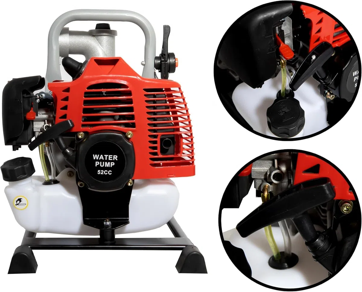 Motobomba 1,5¨ a gasolina Bomba de agua Motor 2 tiempos 15.000l/h