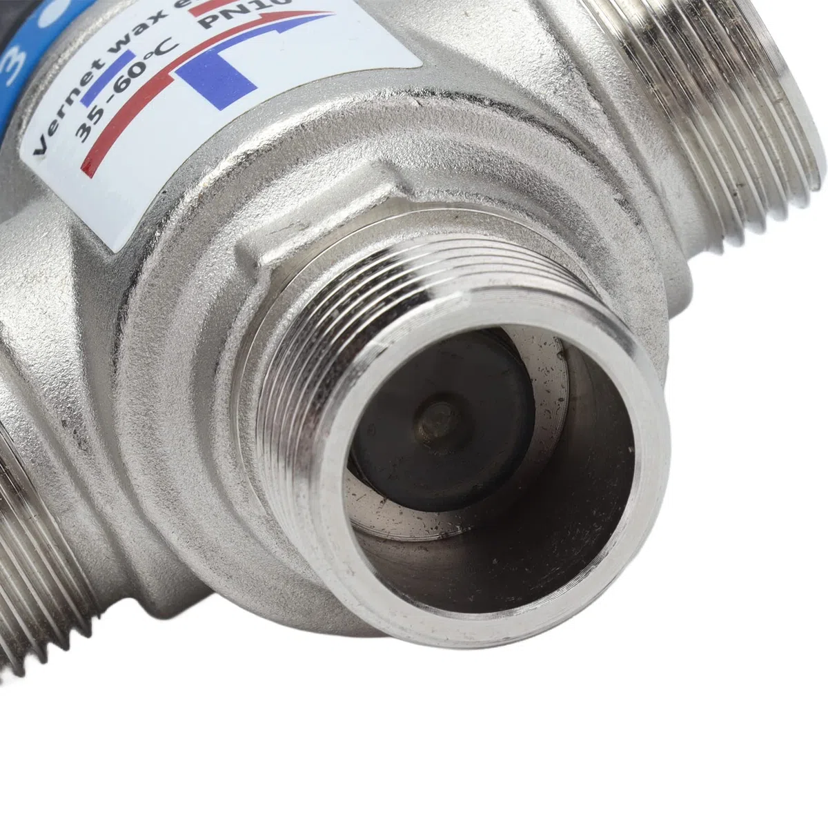Válvula de agua mezcladora termostática de 3 vías, dispositivo de control de temperatura de corte automático Válvula mezcladora de flujo grande(G3/4")