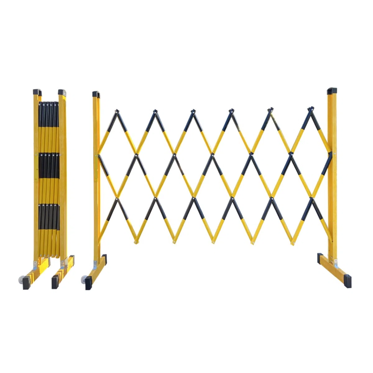 Barricada Móvil Expandible, Exterior Barrera De Estacionamiento Portátil Plegable, Retráctil Puerta De Tijera De Tráfico (Color : Black, Tamaño : 47x138in)