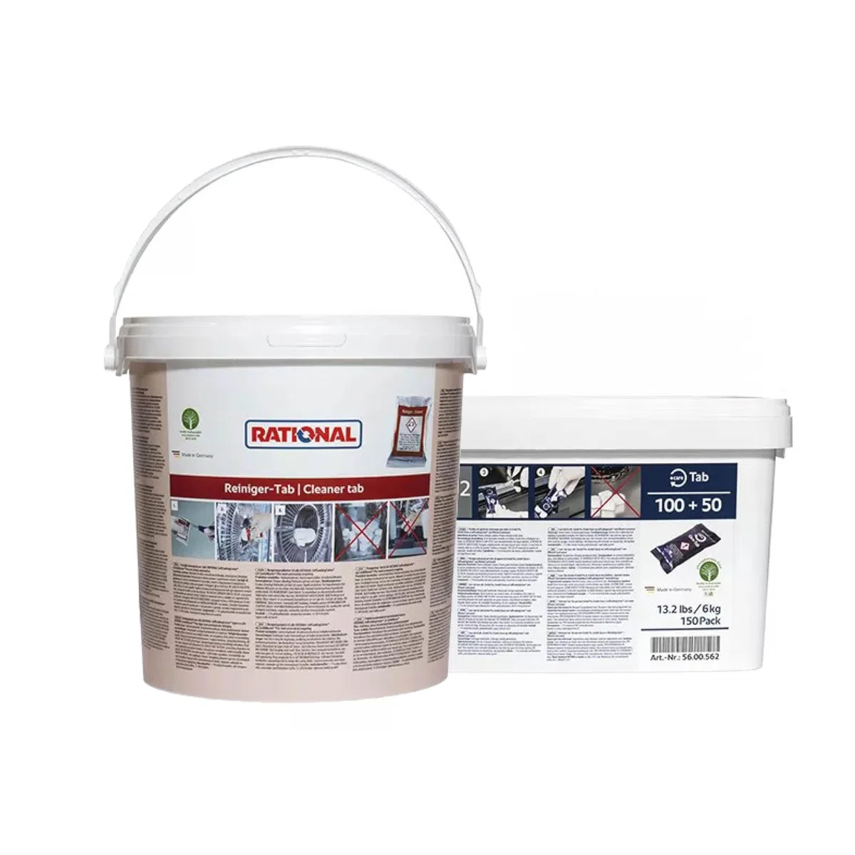Rational - Kit de 100 pastillas detergentes rojas + 150 pastillas abrillantadoras azules para hornos | Aptas para hornos profesionales SelfCooking Center y Combi Master
