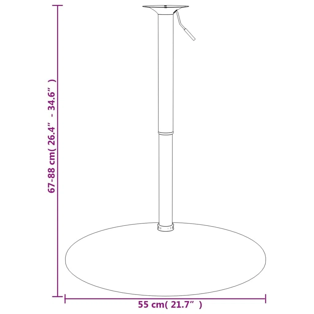 vidaXL Base de Mesa Alta de Bar, Caballete Ajustable para Mesita de Comedor, Accesorio de Mueble, Pata de Mesa de Repuesto, Acero Cromado