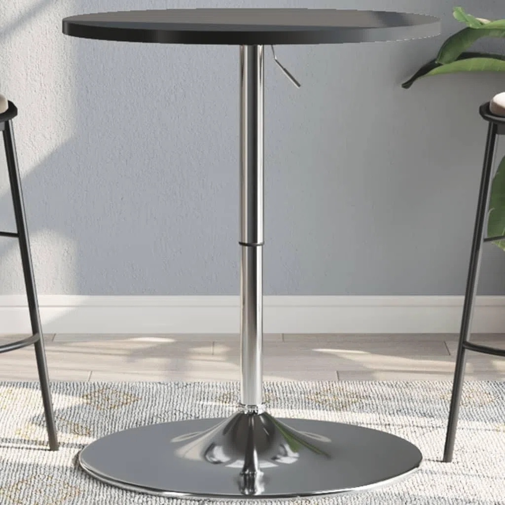 vidaXL Base de Mesa Alta de Bar, Caballete Ajustable para Mesita de Comedor, Accesorio de Mueble, Pata de Mesa de Repuesto, Acero Cromado