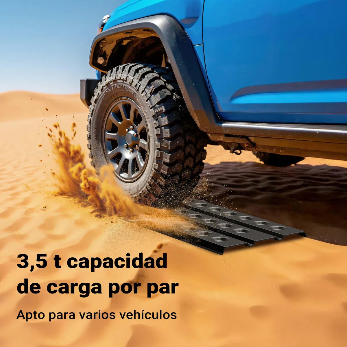 Planchas de Arena 1Par 150x45cm Planchas desatasco Rampas Rescate Aluminio Accesorios vehículos 4x4