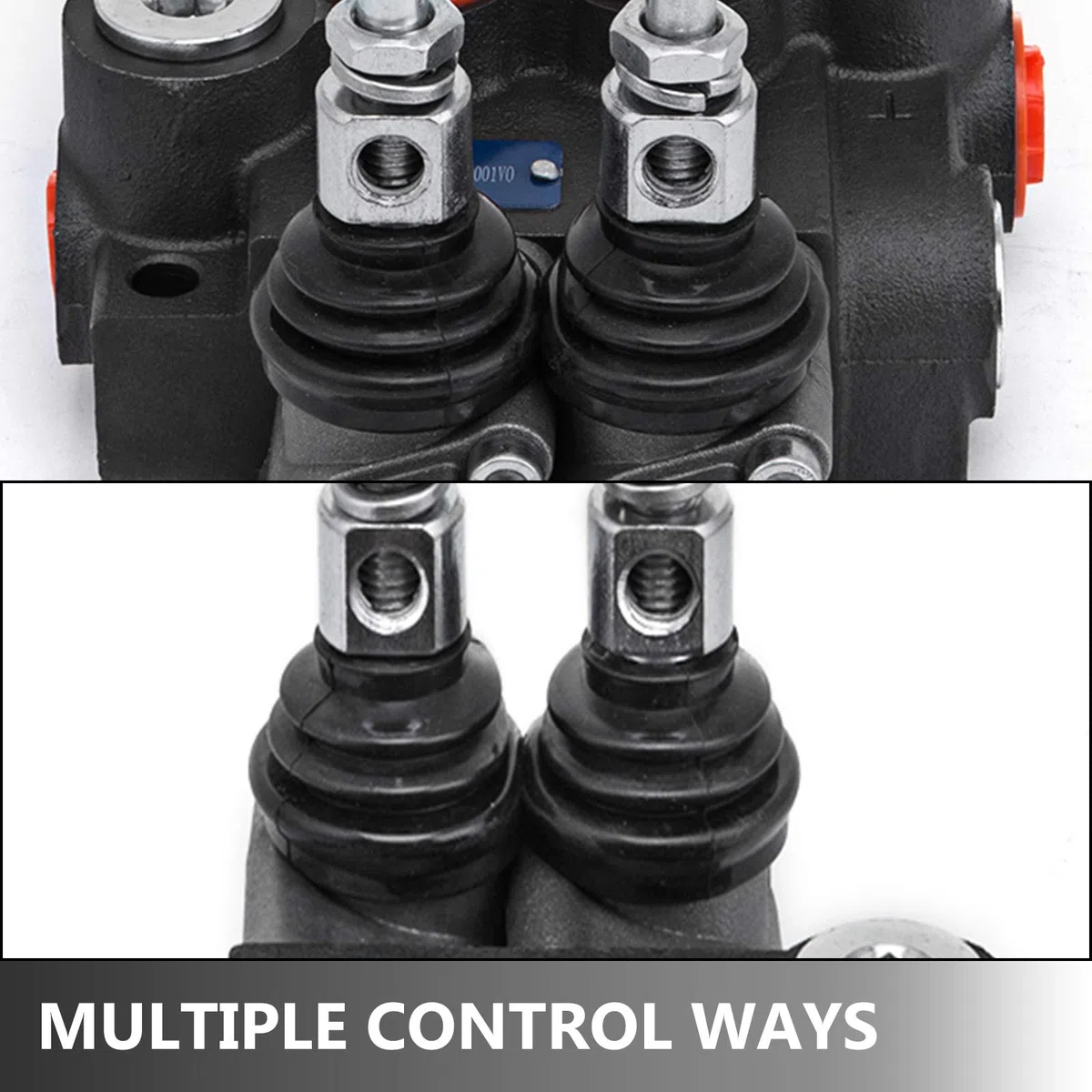 VEVOR Válvula de Control Direccional Hidráulica de 2 Carretes 11 gpm Carrete de Cilindro de Doble Acción, Válvula Control Hidráulico 41 x 13 x 6,5 cm, Negro