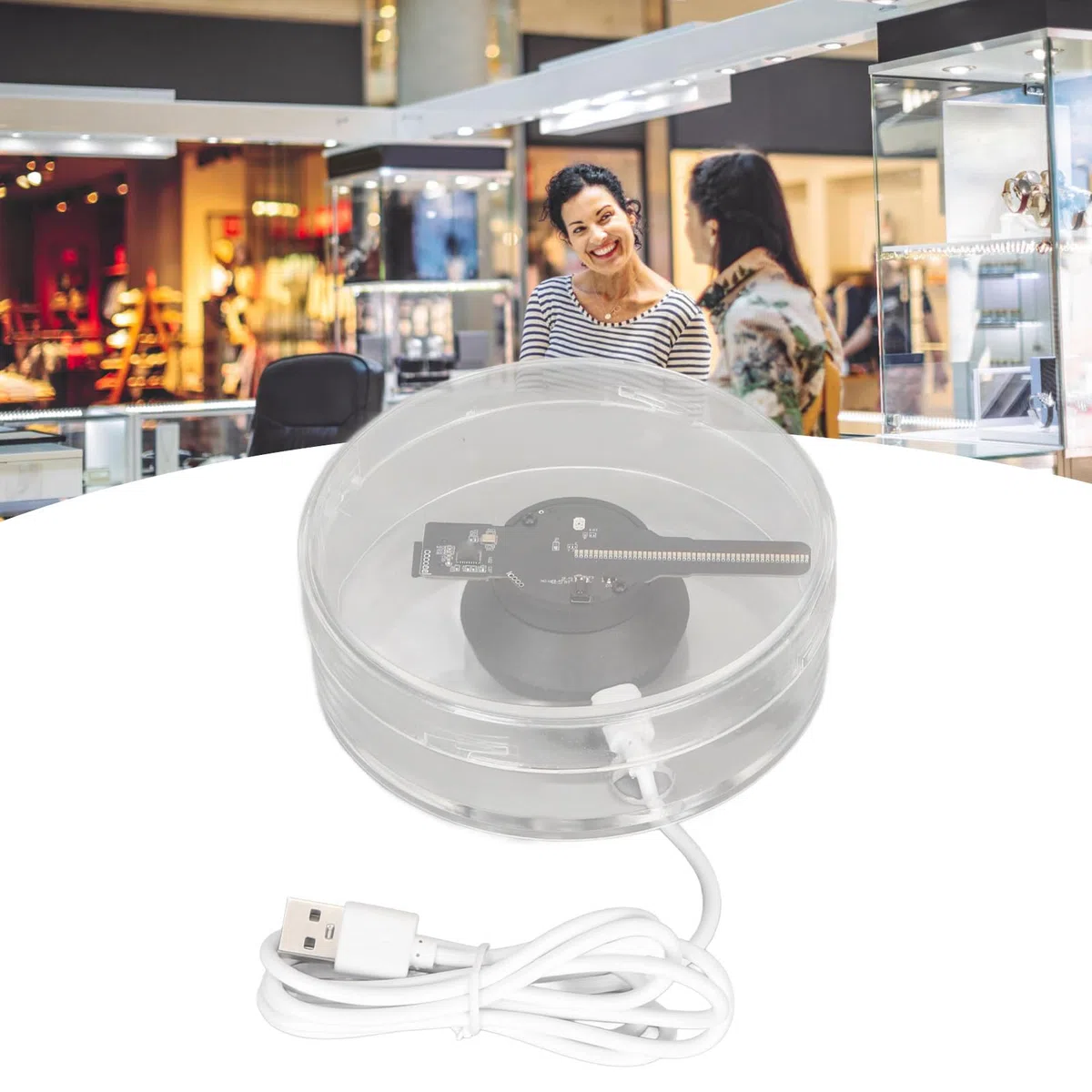 Ventilador de Proyector de Holograma 3D, Ventilador de Holograma WiFi 1080P Ventilador de Pantalla Holográfica 3D Ventilador de Pantalla LED 3D, para Exposiciones, Centros