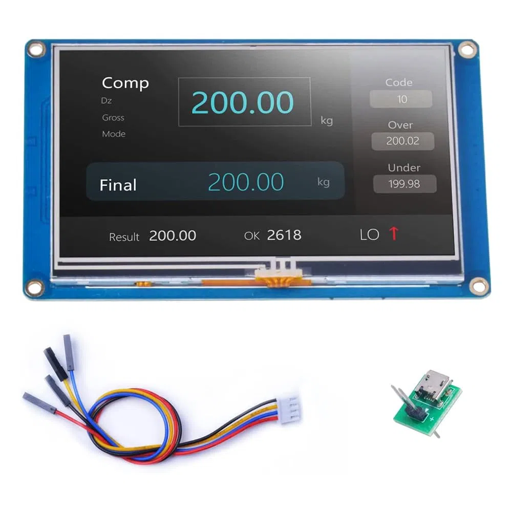 Digitalkey Nextion NX4827T043 Pantalla de 4.3 pulgadas HMI Inteligente Smart USART UART Serial Módulo Panel táctil TFT LCD para kit Raspberry Pi y Arduino