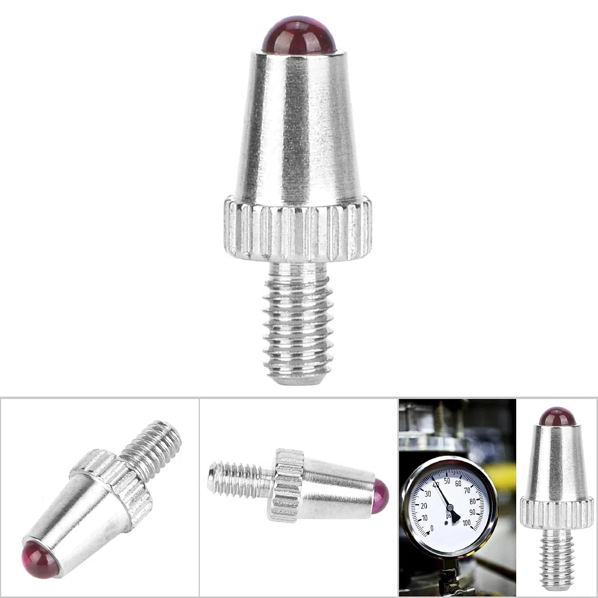 Puntos De Contacto Del Reloj Comparador, Mano De Obra Estricta M2.5 Sonda De Indicador De Cuadrante Alta Precisión 7 Especificaciones Para Accesorios De Micrómetro(Cabezal lateral estándar B2 Ruby)