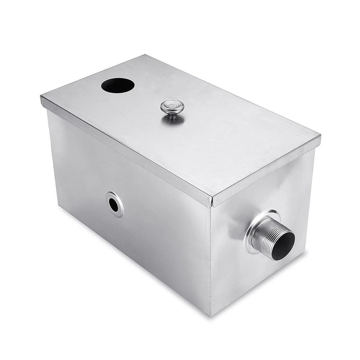 Trampa de grasa, 350*200*200mm acero inoxidable 8LB trampa de grasa Interceptor separador de agua y aceite for restaurante cocina herramientas de tratamiento de aguas residuales ,para cocina de restau