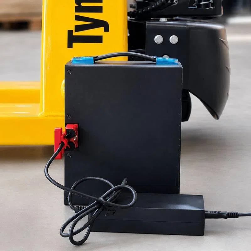 Transpaleta Eléctrica, 1500 kg, 48V/10Ah, Litio, 550x1150 mm, Pallet Jack con Batería Extraíble