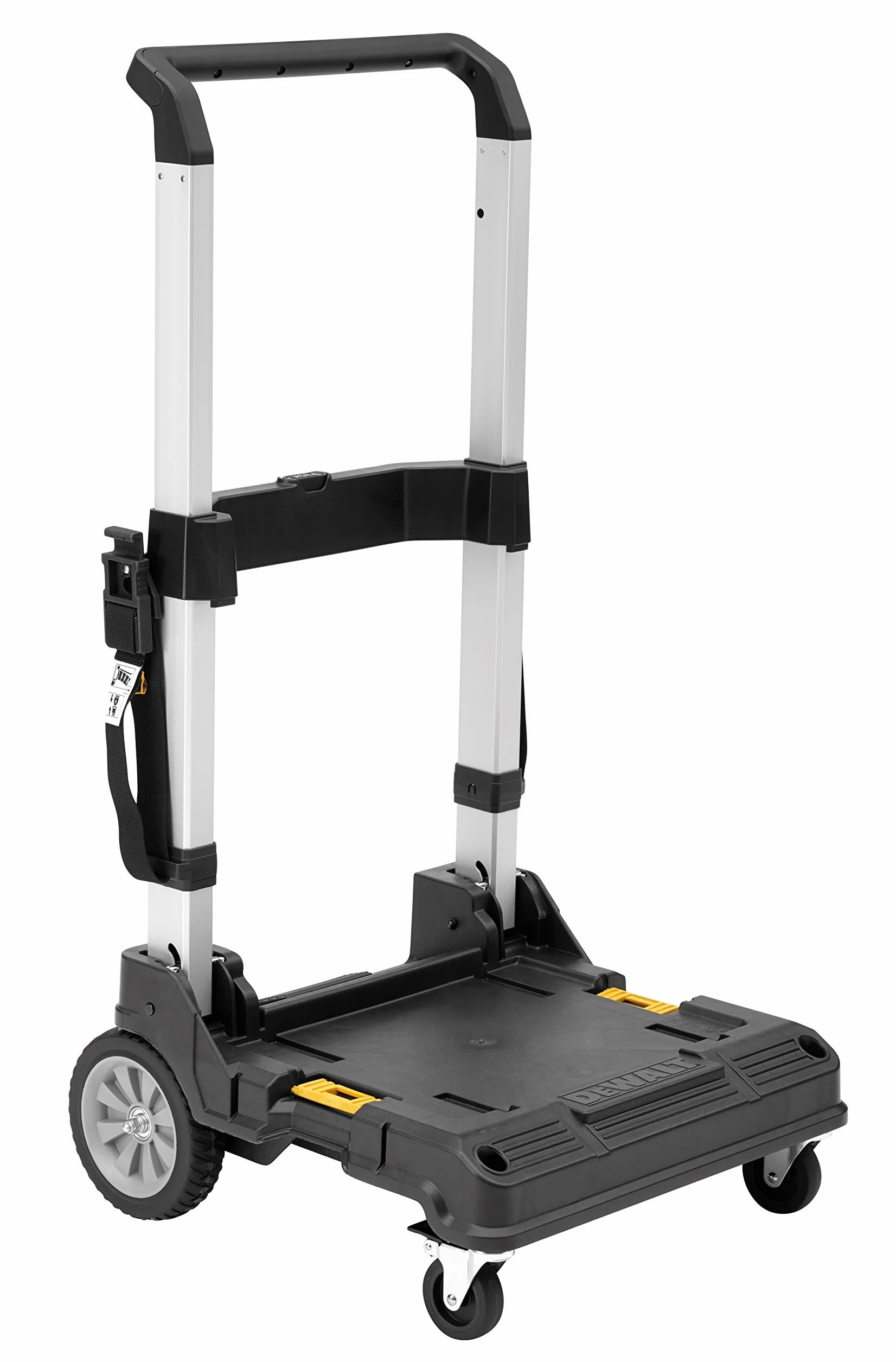 DEWALT DWST1-71196, Trolley, Sistema de transporte para almacenamiento TSTAK, 2 ruedas giratorias 360º con freno y 2 ruedas fijas Ø 180mm, Alta resistencia, Capacidad máxima 100 kg